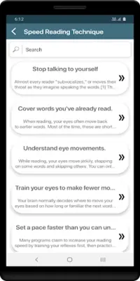 Speed Reading Technique android App screenshot 1